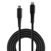 Lindy 3m sustiprintas USB Type C – Lightning laidas