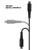 Lindy 3m sustiprintas USB Type C – Lightning laidas