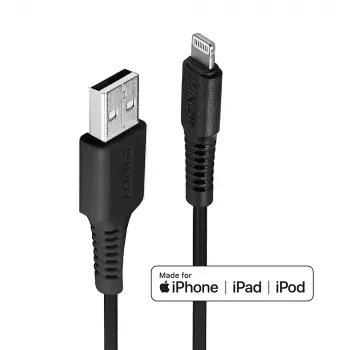 Lindy 0,5 m USB–Lightning laidas, juodas