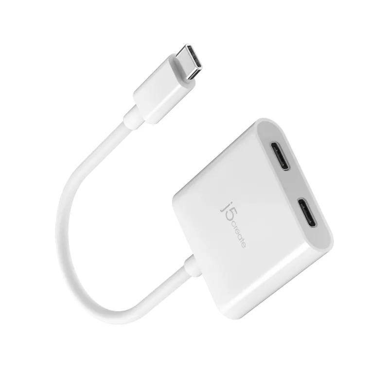 USB-C į dvigubą USB-C adapteris j5create JCA164-N 3840x2160 240Hz