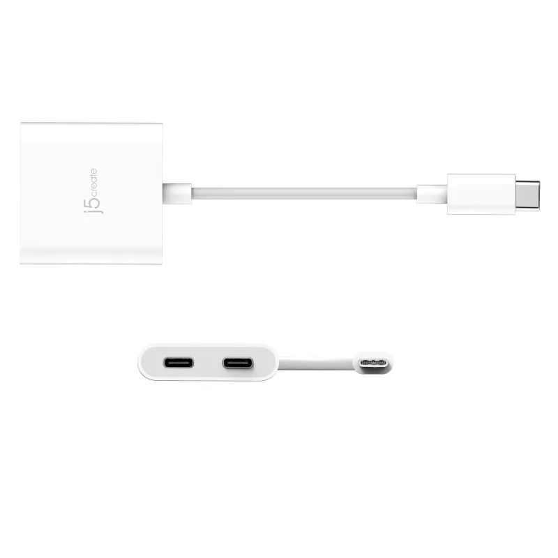 USB-C į dvigubą USB-C adapteris j5create JCA164-N 3840x2160 240Hz