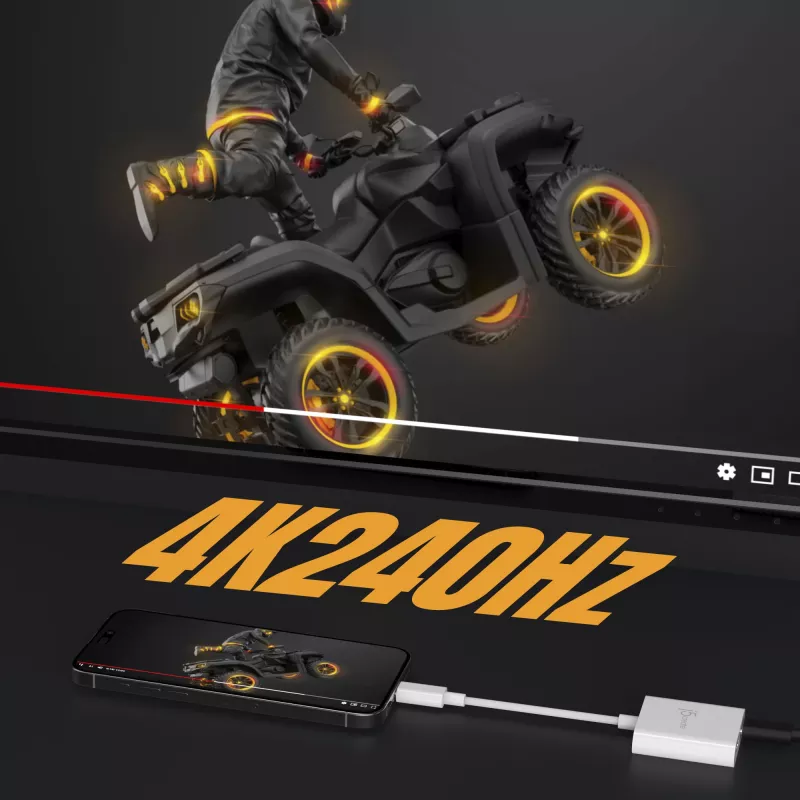 USB-C į dvigubą USB-C adapteris j5create JCA164-N 3840x2160 240Hz