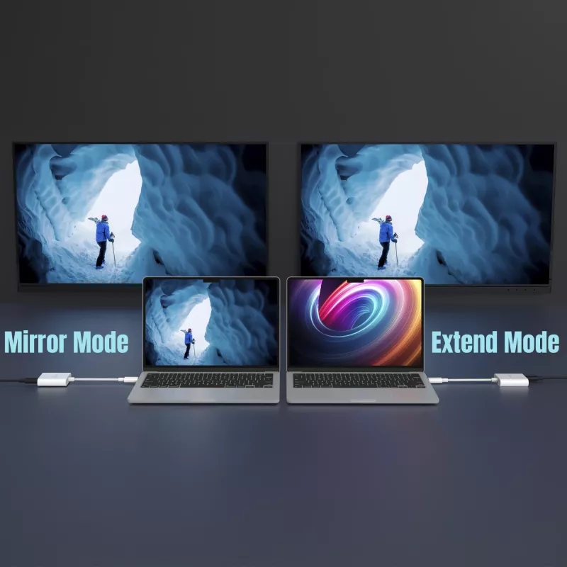 USB-C į dvigubą USB-C adapteris j5create JCA164-N 3840x2160 240Hz