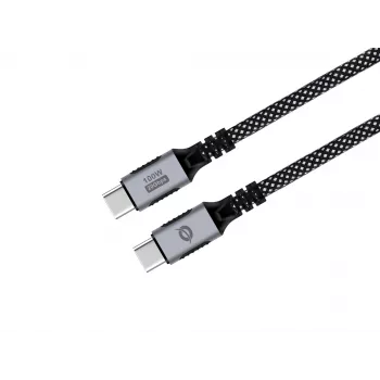 CONCEPTRONIC USB-C į USB-C laidas ETTA07B12 — USB 3.2 Gen 2x2, 1,2 m, 20 Gbps, PD 3.0 100W (20V/5A), 4K60Hz, juodas, E‑Mark