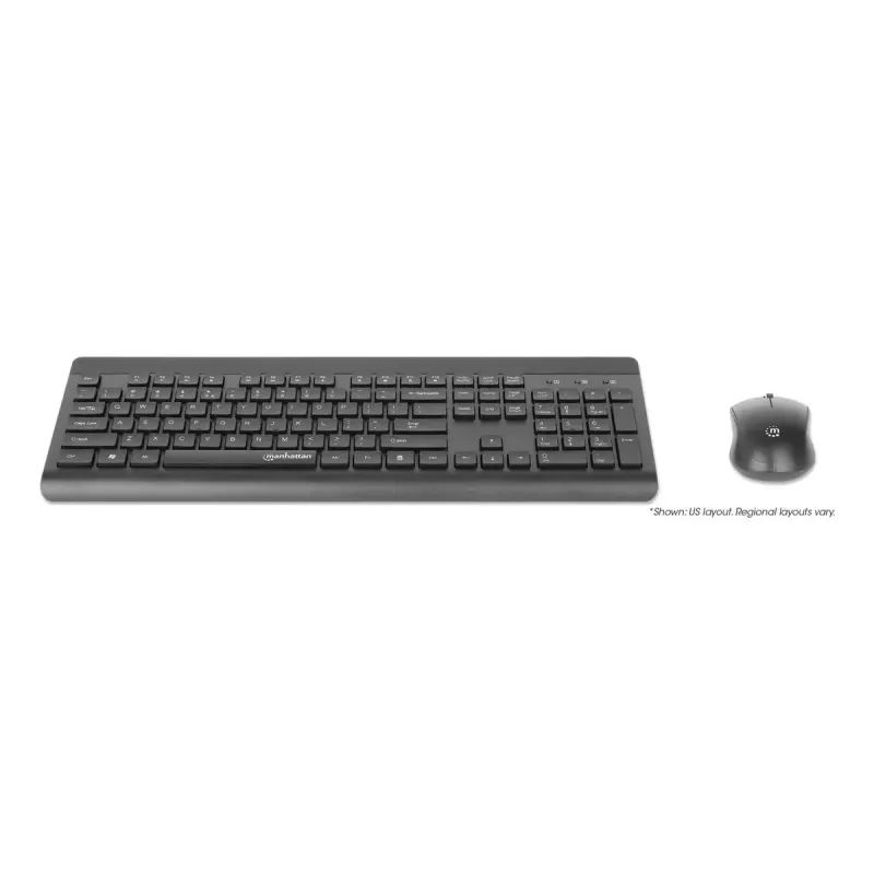 Belaidis klaviatūros ir pelės rinkinys Manhattan 180771, QWERTY, juodas