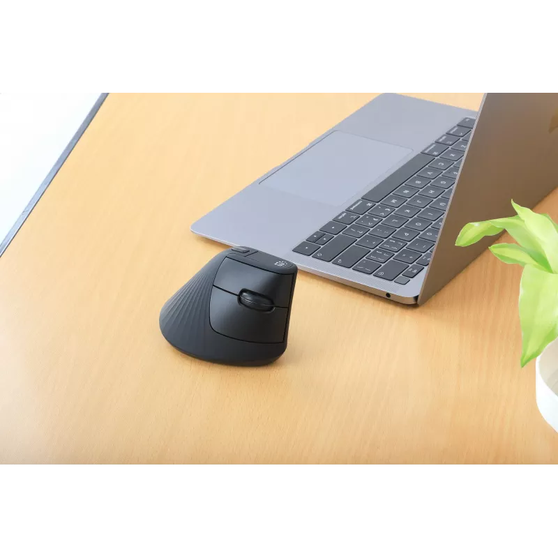 Belaidė vertikali ergonominė pelė Manhattan, RF, dešinei rankai