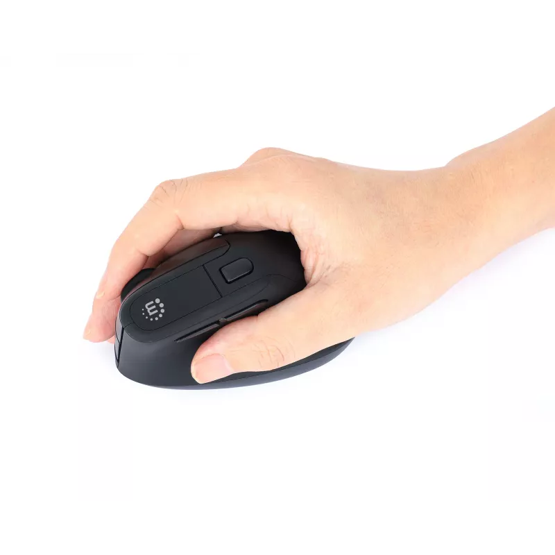 Belaidė vertikali ergonominė pelė Manhattan, RF, dešinei rankai