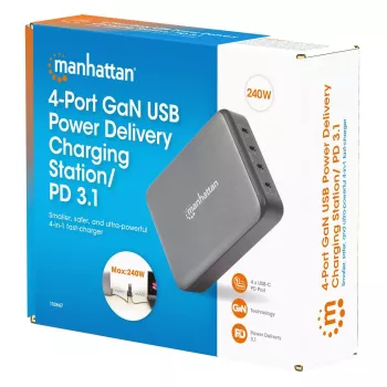Kroviklis Manhattan Four USB-C PD 140W vienam prievadui, 240W bendrai