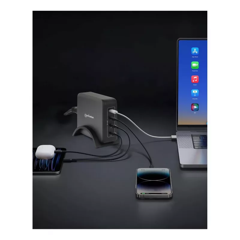 Kroviklis Manhattan Four USB-C PD 140W vienam prievadui, 240W bendrai
