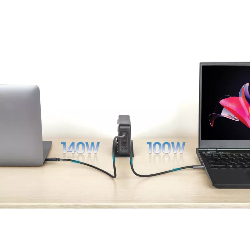 Kroviklis Manhattan Four USB-C PD 140W vienam prievadui, 240W bendrai