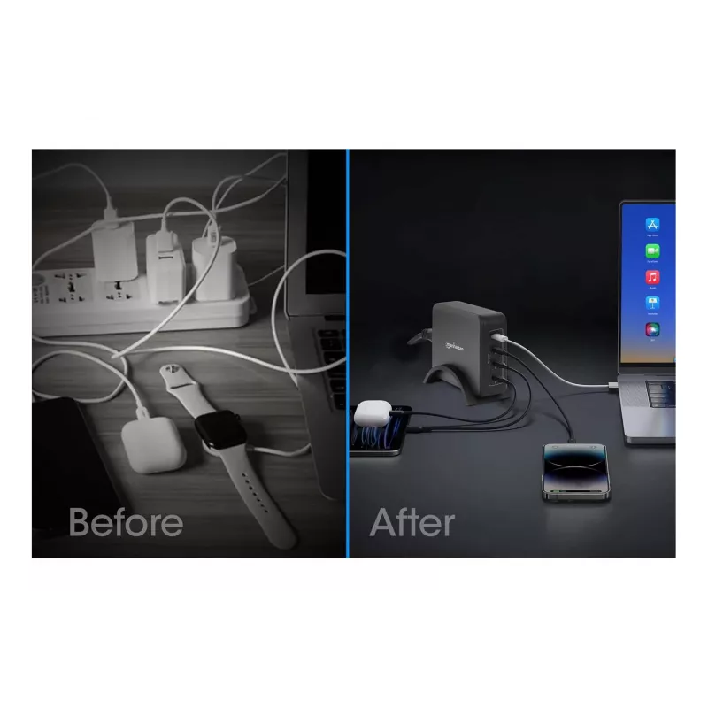 Kroviklis Manhattan Four USB-C PD 140W vienam prievadui, 240W bendrai