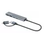 USB-C ir USB-A jungčių šakotuvas Manhattan 4 prievadai 5 Gbps aliuminis
