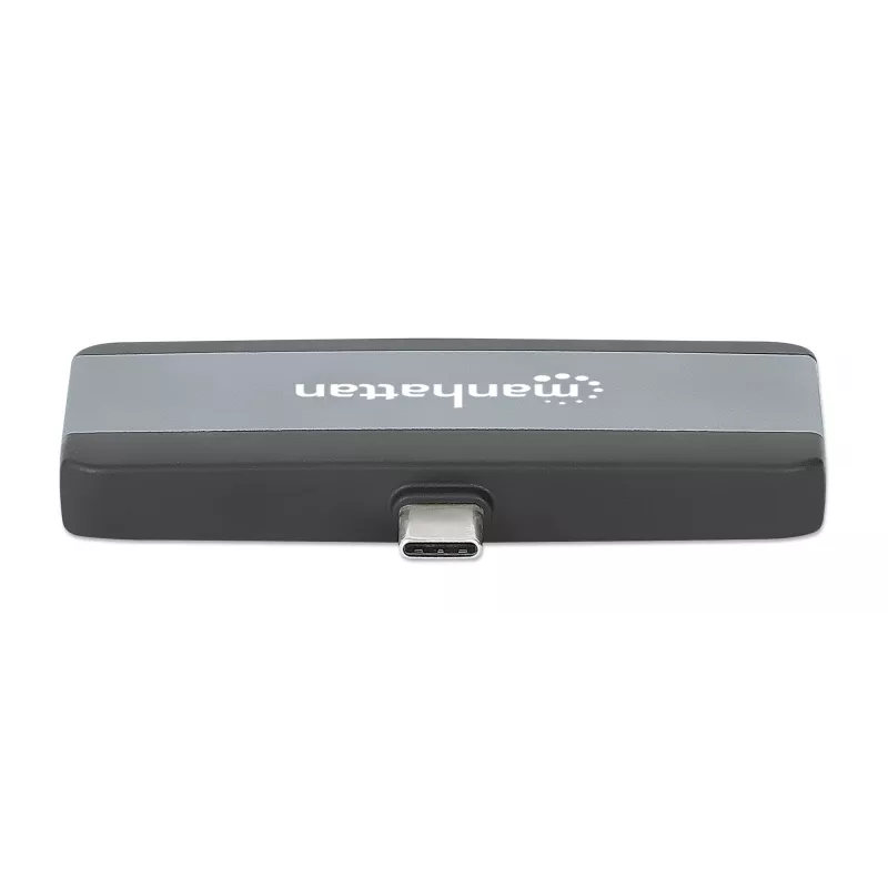 Manhattan 190404 USB-C PD į HDMI mobili 4 viename doko stotelė, USB 3.2 Gen 2, 10 Gbit/s, 4K, 100 W PD, pilka