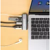 Manhattan 190404 USB-C PD į HDMI mobili 4 viename doko stotelė, USB 3.2 Gen 2, 10 Gbit/s, 4K, 100 W PD, pilka