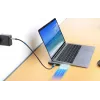 Manhattan 190404 USB-C PD į HDMI mobili 4 viename doko stotelė, USB 3.2 Gen 2, 10 Gbit/s, 4K, 100 W PD, pilka