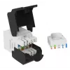 Keystone lizdas Cat.6A neekranuotas beįrankis, EQUIP 769227, RJ-45, plokščios konstrukcijos, baltas, 8 vnt.