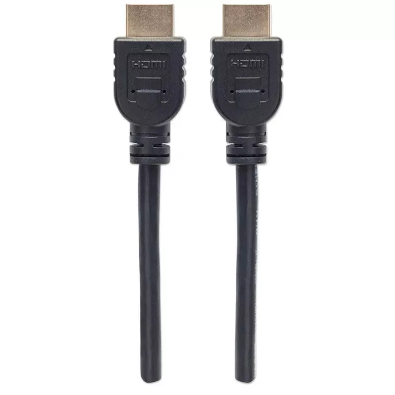 Manhattan HDMI laidas 4K@60Hz su Ethernet – CL3, 1 m, tinkamas montuoti sienoje
