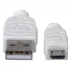 Manhattan USB-A į Micro-USB laidas, 1 m, vyriškas į vyrišką, baltas, 480 Mbps (USB 2.0), Hi-Speed USB, viso gyvenimo garantija, atitikmuo USBPAUB1MW