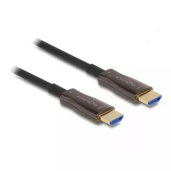 Aktyvus optimis HDMI kabelis DELOCK 8K 60 Hz 30 m su metaliniu armavimu, HDMI A tipo kištukas-kištukas, 48 Gbit/s, paauksuoti kontaktai