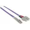 Intellinet šviesolaidinis jungiamasis laidas OM4, LC/SC, 1 m, violetinis, dupleksinis, daugiamodis, 50/125 µm, LSZH, viso gyvenimo garantija