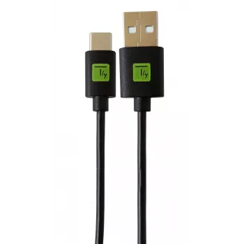 Techly ICOC MUSB20-CMAM01T USB kabelis USB 2.0 0.1 m USB A USB C Juoda