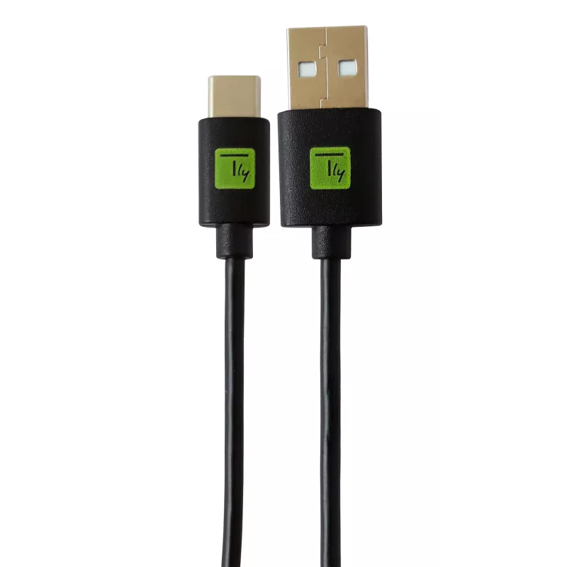 Techly ICOC MUSB20-CMAM01T USB kabelis USB 2.0 0.1 m USB A USB C Juoda