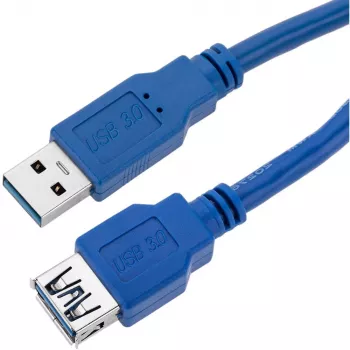Techly ilginimo USB 3.0 laidas A kištukas / A lizdas 1 m mėlynas ICOC U3-AA-10-EX