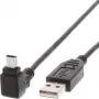 Techly USB 2.0 kabelis A kištukas / Mini B kištukas 90° 1,8 m juodas ICOC MUSB-AA-018ANG