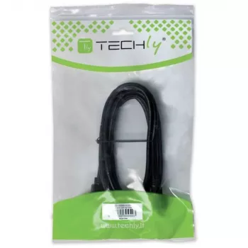 Techly USB 2.0 kabelis A kištukas / Mini B kištukas 90° 1,8 m juodas ICOC MUSB-AA-018ANG