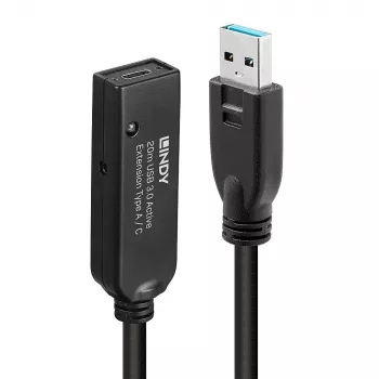 Lindy 20 m USB 3.0 aktyvus prailginimo kabelis USB A – USB C