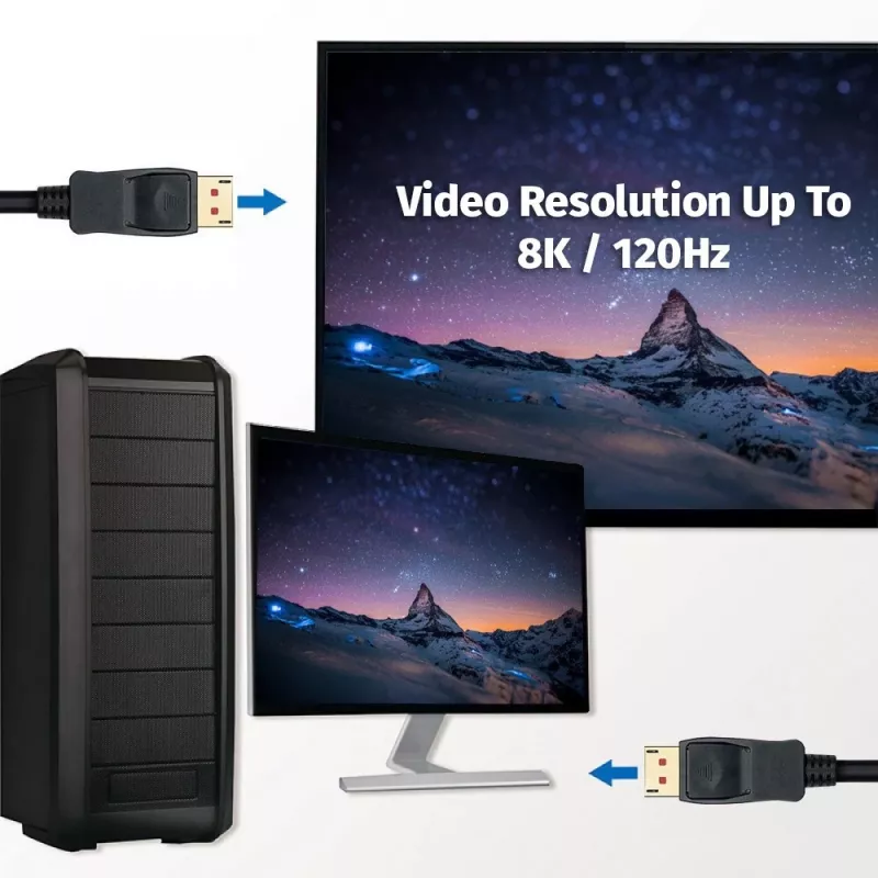 Techly ICOC DSP-A14-030NT DisplayPort kabelis 3 m Juodas
