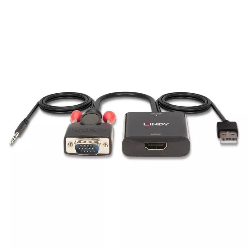 VGA ir garso į HDMI keitiklis Lindy 38284