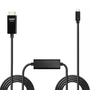 Lindy 5 m USB Type C į HDMI 4K60 adapterio laidas su HDR