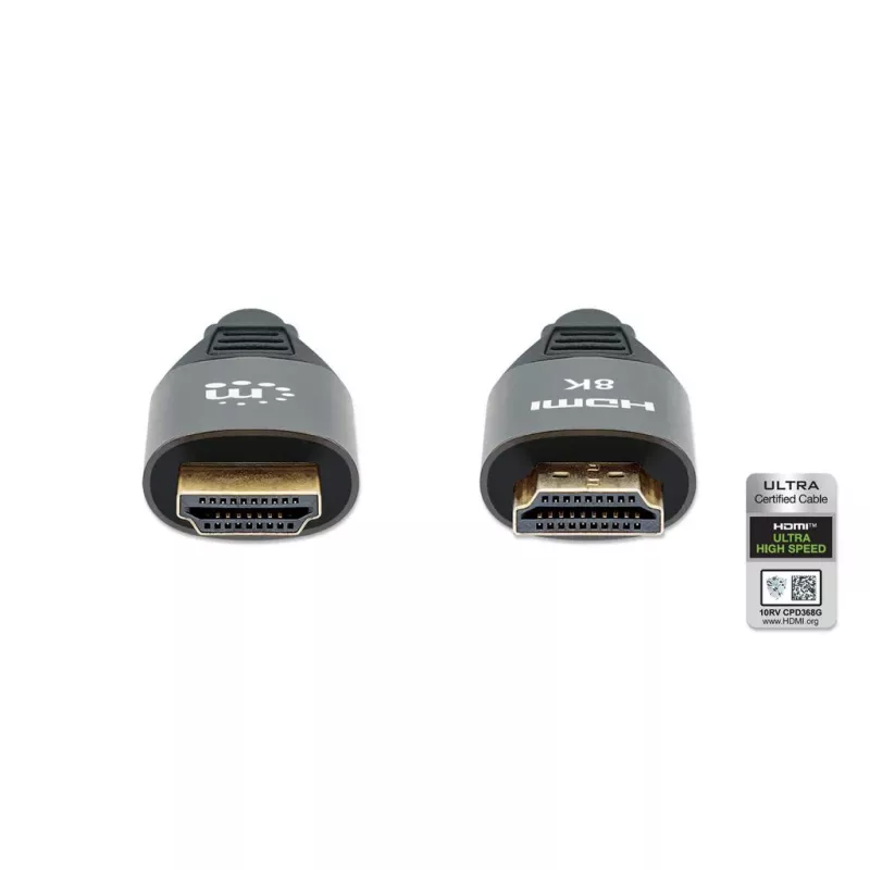 HDMI kabelis Manhattan 8K 60Hz 3m, vyriškas į vyrišką, juodas