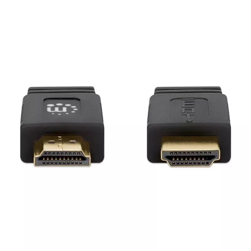 Manhattan HDMI Laidas su Ethernet (Plokščias), 4K@60Hz (Premium High Speed), 10m, Kištukas-Kištukas, Juodas