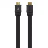 Manhattan HDMI Laidas su Ethernet (Plokščias), 4K@60Hz (Premium High Speed), 10m, Kištukas-Kištukas, Juodas