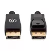 Manhattan DisplayPort 1.4 laidas, 8K@60Hz, 3m, pintas kabelis, vyriškas į vyrišką, su fiksatoriais, pilnai ekranuotas, juodas, garantija visam gyvenimui, atitinka DP14MM3M