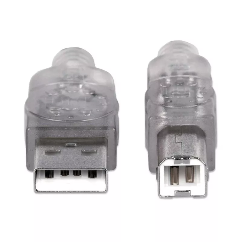USB-A į USB-B laidas Manhattan 333405 1,8 m sidabrinis