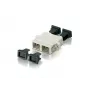 Equip Pro 156146007 SC šviesolaidžio adapteris, SC (lizdas) į SC (lizdas), daugiamodis, OM4, smėlio spalvos