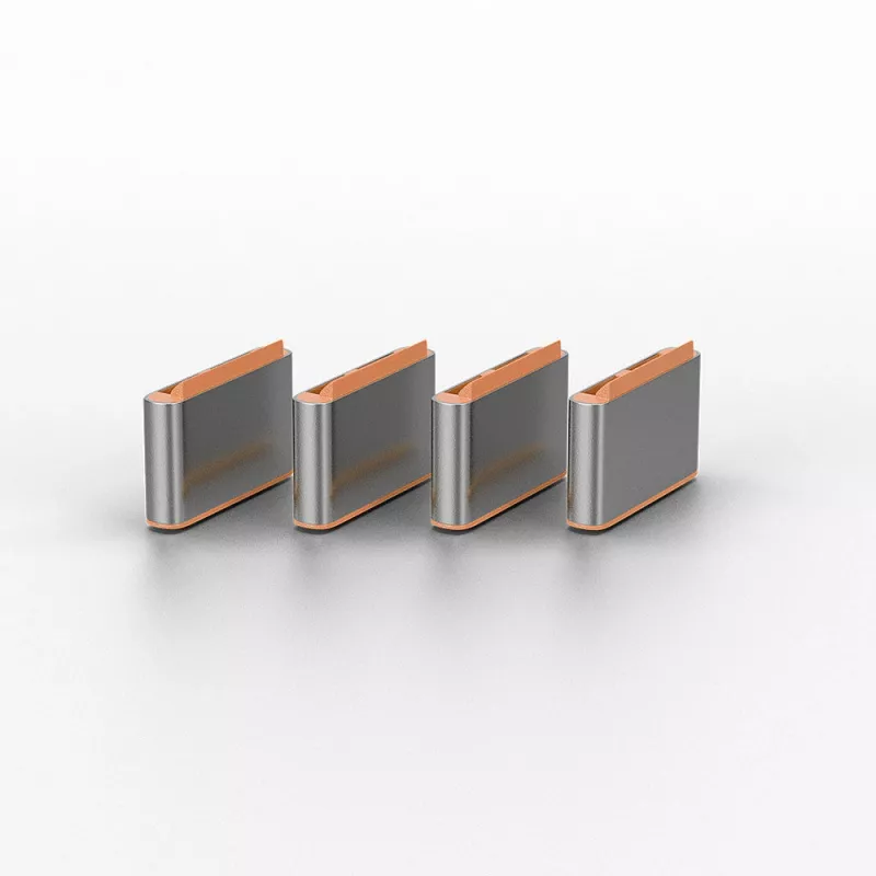 USB-C prievado blokatorius Lindy USB Type C Port Blocker Key 4 vnt. oranžiniai