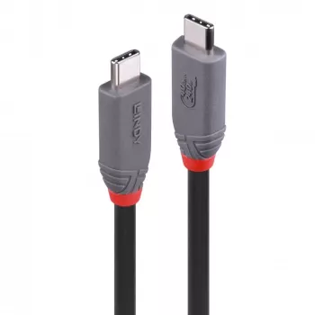 USB 4 laidas Lindy 2 m 240 W Type C 40 Gbit/s, USB4 Gen 3x2, juodas