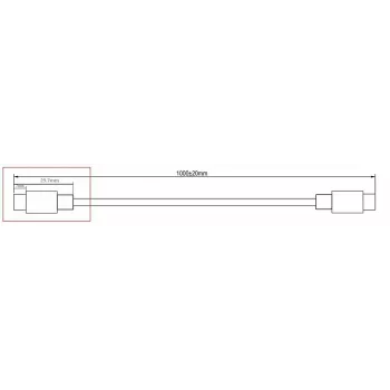 Microconnect DOCKUSB3.2CC1 USB-C laidas, USB 3.2 Gen 2, 1 m, juodas