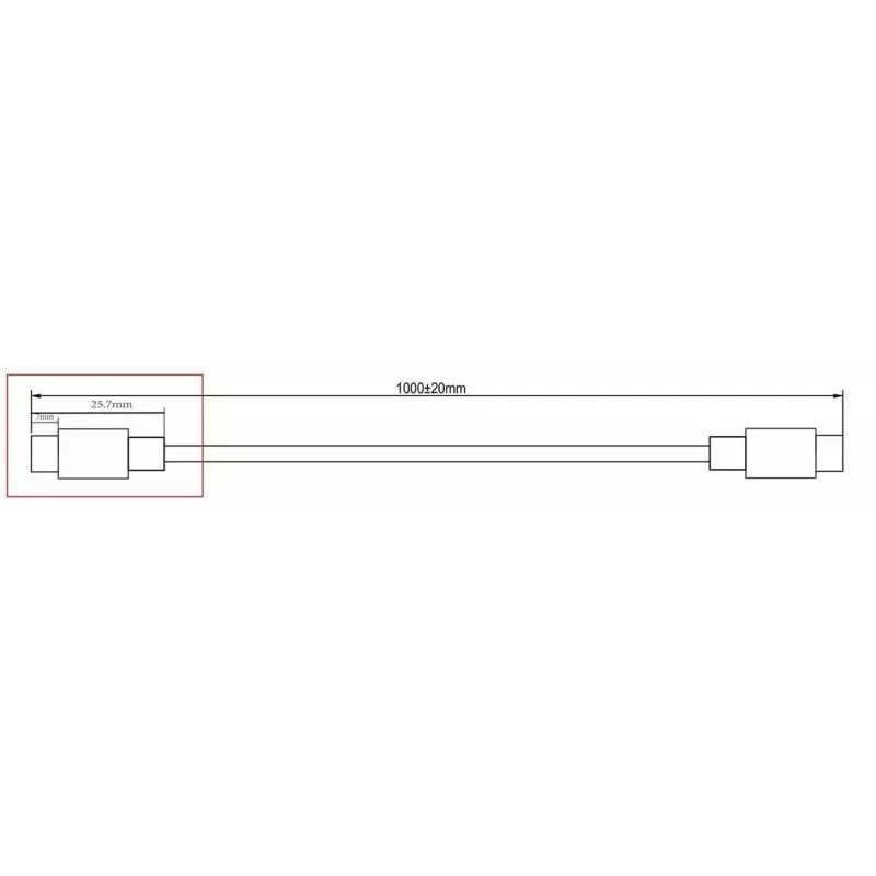 Microconnect DOCKUSB3.2CC1 USB-C laidas, USB 3.2 Gen 2, 1 m, juodas