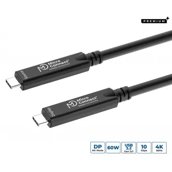 USB-C laidas MicroConnect MC-USB3.2CC10-8K-OP 10 m, palaiko iki 8K raiškos