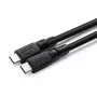 USB-C laidas MicroConnect USB3.2CC01-LSZH, USB-C į USB-C, 100W, USB 3.2, LSZH apvalkalas
