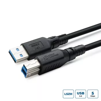USB A–B laidas MicroConnect ColorFlex USB 3.2 Gen 1 (USB 3.0) 1 m, LSZH