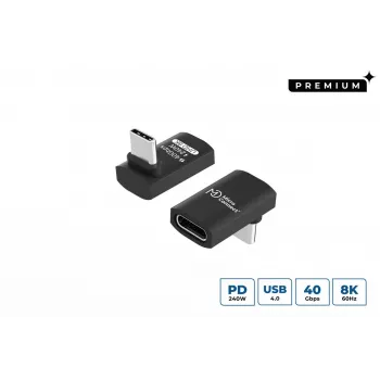 USB4 kabelis MicroConnect USB4-CCFAS90-240W — 240W galios tiekimas, 40 Gbps duomenų perdavimas, USB-C į USB-C