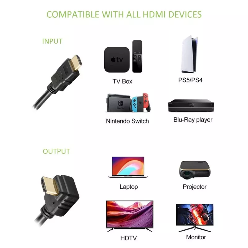 Techly 5 m aukštos spartos HDMI laidas su Ethernet, A/A M/M, kampuotas, juodas, ICOC HDMI-LE-050