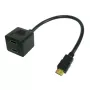 Techly ICOC-HDMI-F-002 HDMI kabelis 0,3 m HDMI A tipas (Standartinis) 2 x HDMI A tipas (Standartinis) Juodas