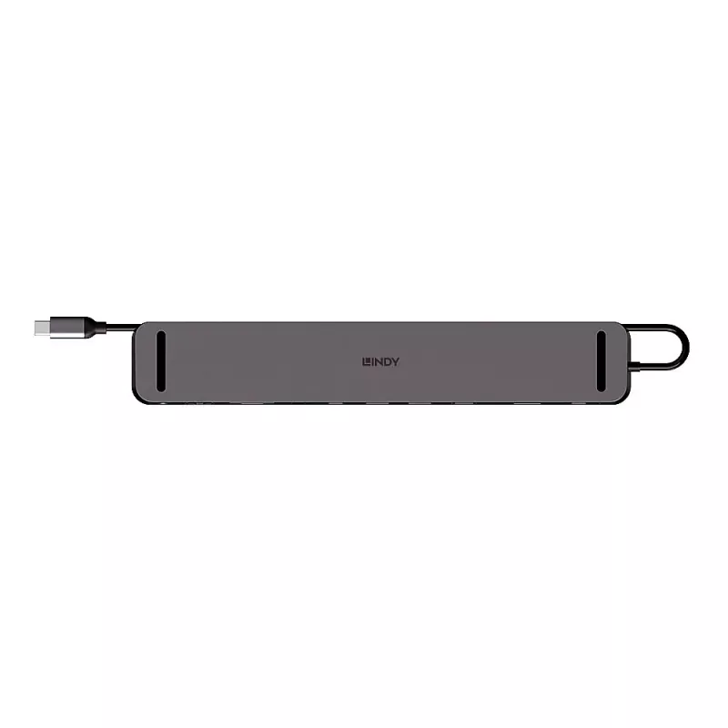 Lindy DST-Mini XT 810, USB-C nešiojamojo kompiuterio mini dokų stotelė su vienu 8K arba dviem 4K60 ekranais ir 100 W įkrovimo perdavimu